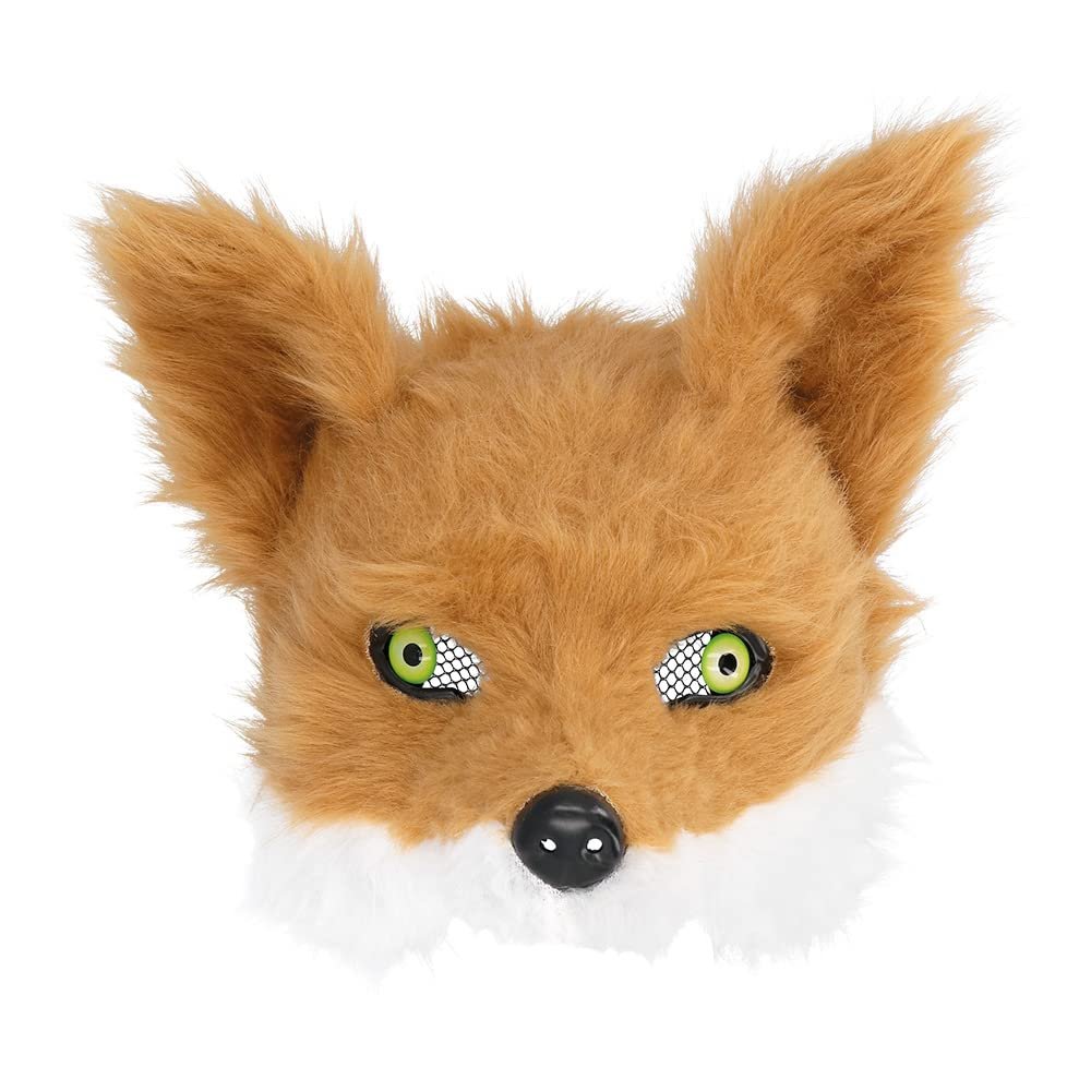 Boland 56764 Fox with Plush Face Mask, Half Mask, Animal Mask for JGA and Carnival, Fancy Dress Costumes