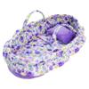 June Garden Cozy Dream Doll Bassinet - Baby Doll Portable Carrier - Fits for American Girl Dolls up to 18" - Soft Pillow & Safety Buckle Included - Purple view 1