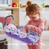 June Garden Cozy Dream Doll Bassinet - Baby Doll Portable Carrier - Fits for American Girl Dolls up to 18" - Soft Pillow & Safety Buckle Included - Purple view 3