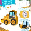 Aoriher Construction Dump Truck Piata with Blindfold and Bat Construction Party Supplies Tractor Excavator Piata for Birthday Decor(Bulldozer) view 2
