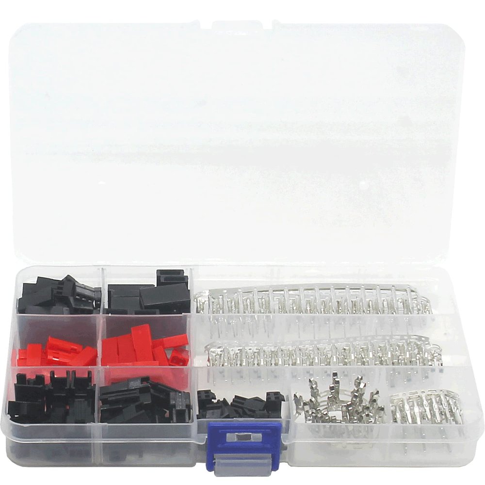 TECKEEN 105Pcs Servo Plug Male Female JST JR Connector Crimp Pin Wire for RC Car Boat