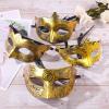 Yunsailing 40 Pcs Masquerade Mask Bulk Vintage Mardi Gras Masks Antique for Venetian Ball Carnival Cosplay Performance Prop(Gold) view 4
