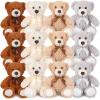 12 Pcs 14 Inch Valentine's Day Bear Stuffed Animal Bulk Gifts Bulk Soft Plush Stuffed Bear for Bridal Anniversary Centerpiece Baby Shower Party Favor view 1