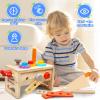 Mgtfbg Kids Tool Set - 29 PCS Wooden Toddler Tool with Box, Montessori STEM Educational Pretend Play Construction Toy for 2 3 4 5 6 Year Old Boys Girls, Best Birthday Gift view 2