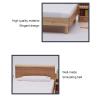 1:12 Dollhouse Double Bed Model, Mini Portable Oak Material Bed Furniture Decoration for Dollhouse Accessories view 4