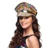 Boland 33030 Rainbow Hat with Gemstones, Rivets and Sequins, Hat for Fancy Dress Costumes, JGA and Carnival view 2
