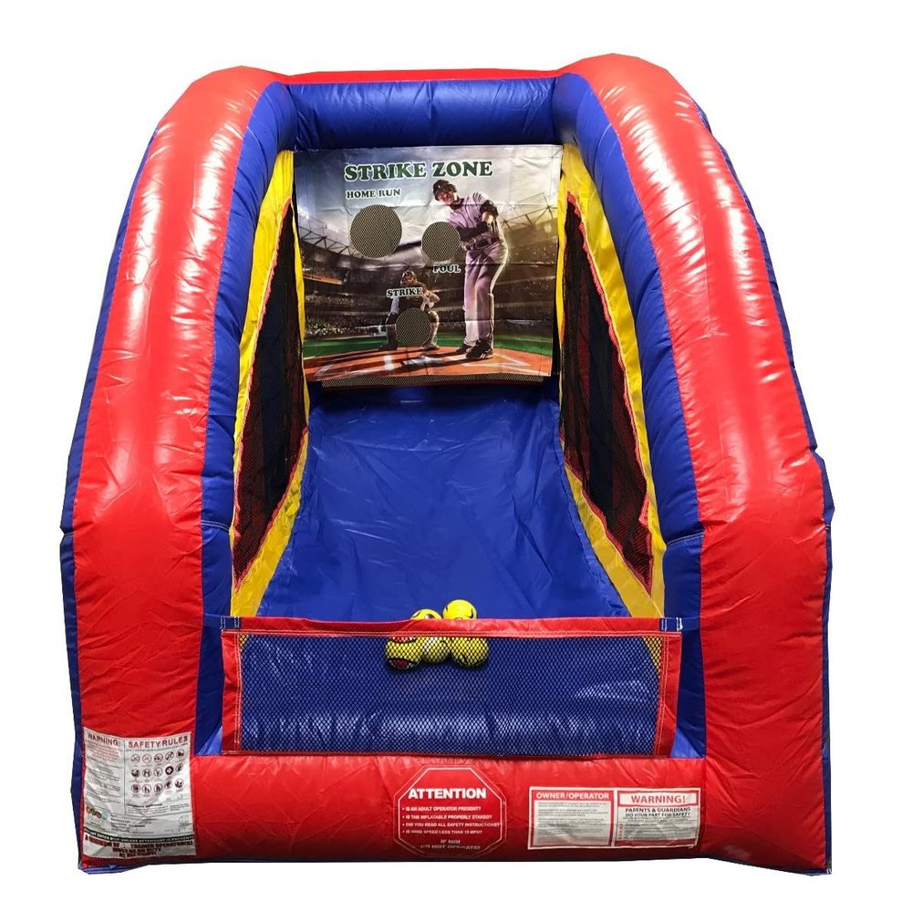 Baseball Ultralite Sealed Air Frame Game | Ball and Bag Toss | Includes Frame, Panel, Built-in Blower, Balls, and Bag | for Backyards, Carnivals, Schools, Birthday Parties