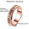 LuckyAmor Fidget Rings Women for Anxiety Rings:Stainless Steel Fidget Rings for Men Spinner Ring Personalized Inspirational Fidget Ring for Anxiety Rings view 2