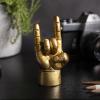 Luckies Hand Desk Decor - Mini Rock On Hands - Rock N Roll Mini Statue - Mens Ring Holder - Gold Hand Decor | Men Desk Accessories - Mens Gold Decor - Hands Office Accessories - Men Key Holder Statue view 4