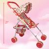 My First Baby Doll Stroller for Toddlers 3 Year Old Girls, Little Kids | Toy Stroller with Bottom Storage Basket, Foldable Frame, Canopy, Seatbelt view 4