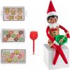The Elf on the Shelf Holiday Outfit Accessory Value Pack - 3 Different Sets in One - Baker Set with Apron, Spatula, Mixing Bowl, Two Piece Party Skirt, and Donut PJ Set view 2
