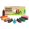 Honeysticks Triangular Crayons (10 Pack) - 100% Pure Beeswax, Food Grade Colors, Non Toxic Crayons for Baby, Toddlers ages 1-3, 2-4, Easy Grip Triangle Shape, Durable, Sustainably Made in New Zealand view 1