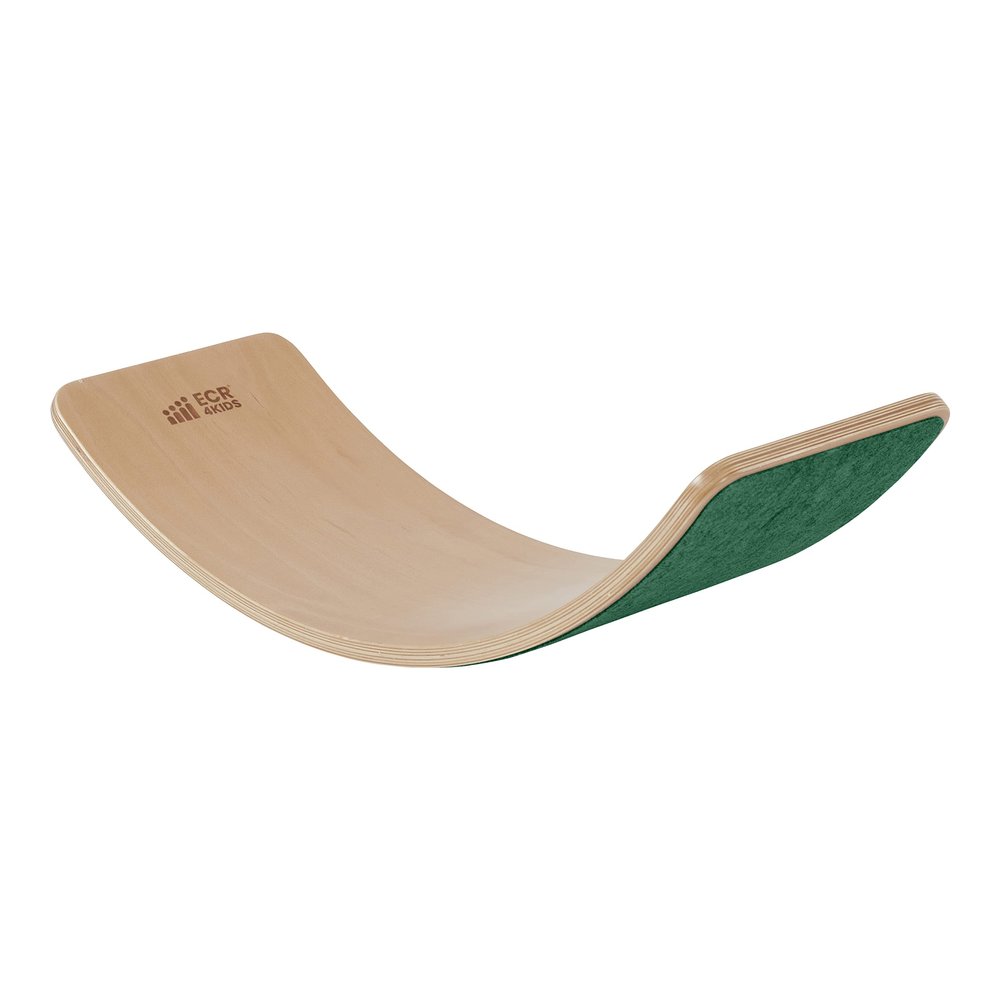 ECR4Kids Balance Board with Felt Base, Montessori Toy, Green