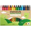 Honeysticks Jumbo Crayons (16 Pack) - Non Toxic Crayons - 100% Pure Beeswax and Food Grade Colors - 16 Bright Colors - Large, Easy to Hold and Use - Preschool Art Supplies for Toddlers/Kids 3-5, 4-8 view 1
