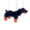 Artisan Owl Golden Rottweiler Marionette Puppet - Yarn Dog with Wooden Feet, Detachable Strings (Black and Brown) view 3