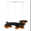 Artisan Owl Golden Rottweiler Marionette Puppet - Yarn Dog with Wooden Feet, Detachable Strings (Black and Brown) view 4