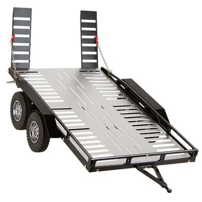 Powerhobby 1/10 CNC Machined Dual Axle Scale Truck Trailer Rock Crawler Silver