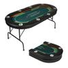 DC DICLASSE Folding Poker Table for 8 Player, Card Table with Cup Holder,Casino Leisure Table Top Texas Hold 'Em Poker Table for Blackjack Board Game,Green Speed Felt view 1
