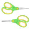 ELECKEY Left Handed Scissors for Kids 5.75",Lefty Soft Touch Pointed School Student Scissors, Blunt, 2 Pack (Green) view 1