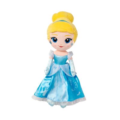 Disney Store Official Princess Plush Doll, Cinderella, Medium 14 Inches, Soft Plushy with Embroidered Features, Princess Toys for Girls, Disney Dolls, Stuffed Doll for Girls