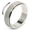 OreilleStar Titanium Stainless Steel Anxiety Ring for Women Men Spinner Fidget Ring Size 12 Width 6MM Silver Sand Blasted Finished view 1