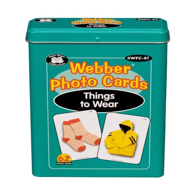 Super Duper Publications | Webber Photo Cards - Things to Wear | Vocabulary Flashcards | Educational Learning Resource for Children