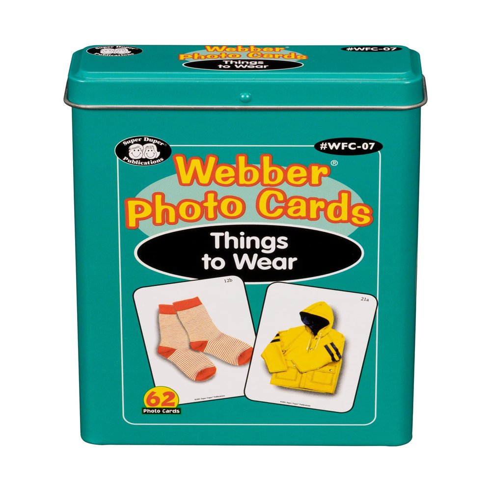 Super Duper Publications | Webber Photo Cards - Things to Wear | Vocabulary Flashcards | Educational Learning Resource for Children