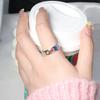 OreilleStar Anxiety Ring for Women Spinner Ring Fidget Toys Adults Titanium Stainless Steel Fidget Ring Men Women Silver 6mm Width With Dog Paw Pattern Size 6 Spinning Outer Band view 3