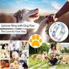 OreilleStar Anxiety Ring for Women Spinner Ring Fidget Toys Adults Titanium Stainless Steel Fidget Ring Men Women Silver 6mm Width With Dog Paw Pattern Size 6 Spinning Outer Band view 4