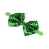 Baby Christmas Sequins Headband Red Green Glitter Bow Hair Band BHC03 (Green) view 1