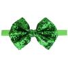Baby Christmas Sequins Headband Red Green Glitter Bow Hair Band BHC03 (Green) view 2