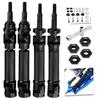 RCMYou RC Upgrades Part for 1/10 Stampede VXL 4X4,Rustler VXL 4X4,Slash VXL 4X4 Platinum Ultimate,Hoss VXL 4X4 4WD,Stainless Steel Drive Shaft CVD Front Rear #45 Drive Shaft with Hex,Black view 1