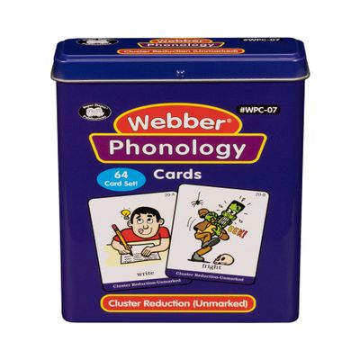 Super Duper Publications | Webber Phonology Cards - Cluster Reduction - Unmarked | Speech Therapy - Phonology Flashcards | Educational Learning Resource for Children