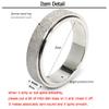 OreilleStar Titanium Stainless Steel Anxiety Ring for Women Men Spinner Fidget Ring Size 11 Width 6MM Silver Band Sand Blasted Finished view 2