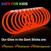 200 Pcs Red Glow Sticks Bracelet Necklaces Bulk Glow in The Dark Party Supplies 8 Light Up Stick with Connectors for Christmas Valentine's Day Easter 4th of July Party Favors Birthday Carnival view 3
