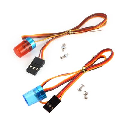 LAFEINA 360 Rotation Lamp Multi-Function Strobing-Blasting/Flashing/Rotating RC Light for RC Model Car, Ambulance, Fire Truck or Engineering Vehicle Lighting (Red&Blue)