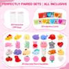28 Pack Valentines Day Cards with Mochi Squishy Fidget Toys for Kids, Cute Kawaii Squishies Classroom Valentine Exchange Set, School Party Favors, Stress Relief Fidget Toy view 2