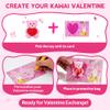 28 Pack Valentines Day Cards with Mochi Squishy Fidget Toys for Kids, Cute Kawaii Squishies Classroom Valentine Exchange Set, School Party Favors, Stress Relief Fidget Toy view 3