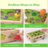 Coogam Montessori Fine Motor Toys for Baby Toddler, Wooden Shape Sorter Carrot Harvest Game for Easter Basket Stuffer, Preschool Learning Educational Gift Toy for 3 4 5 Year Old view 2
