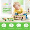 Coogam Montessori Fine Motor Toys for Baby Toddler, Wooden Shape Sorter Carrot Harvest Game for Easter Basket Stuffer, Preschool Learning Educational Gift Toy for 3 4 5 Year Old view 3