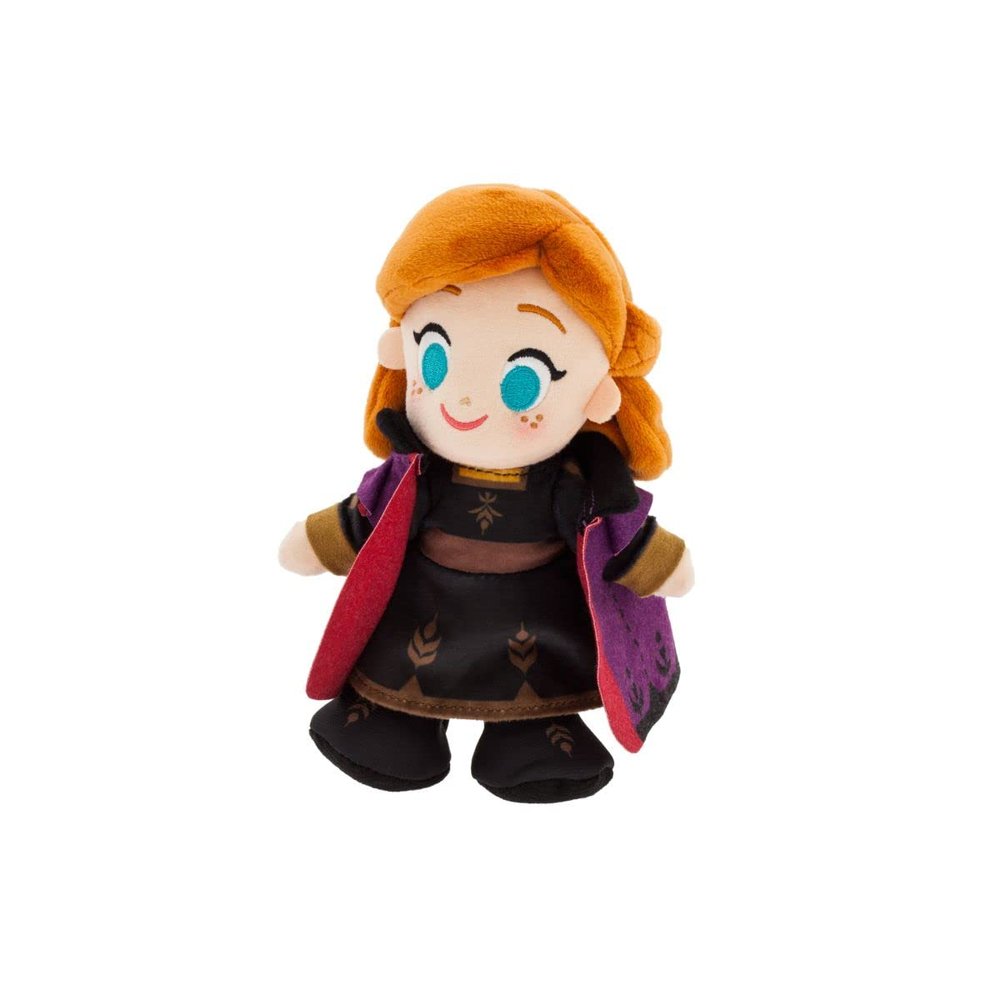 Disney Store Official Anna nuiMOs Plushie - Soft Plush with Embroidered Features, Poseable Hands & Turning Head, Magnetic Hands for Holding, 6 Inches, Dress Up with nuiMOs Outfits