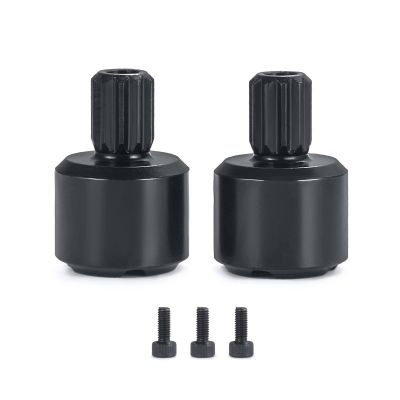 AXSPEED 2pcs/Set Black Heavy Duty Drive Cup 2-Slots Design for 1/5 TRX X-MAXX 8S 7754X RC Truck Upgrade Parts