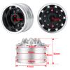 2pcs Metal Front Wheel Rims Bearing Hubs for Tamiya 1/14 Trailer Tractor Truck Climbing RC Upgrade Parts view 2
