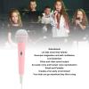 Tbest Fake Pink Microphone,Kids Wired Microphone,Wired Children Singing Microphone,Kids Wired Microphone 3.5mm Plug Low Distortion Portable Music Toy Children Singing Mic for Karaoke Family Party view 2