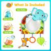 Koty Car Seat Toy - Kick and Play Activity Center with Mirror,Teether and Crinkle, Fun Travel Baby Toy for Rear Car Seat, Easier Drive with Newborns, Babies, Hanging Toys for Infants 0-6-12-18 Months view 4
