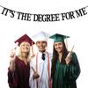 It's The Degree for Me Banner, Congrats Grad/You Did It, Class of 2026 Graduation Party Decoration Supplies, Black Glitter view 3