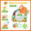 Koty Car Seat Toy - Kick and Play Activity Center with Mirror,Teether and Crinkle, Fun Travel Baby Toy for Rear Car Seat, Easier Drive with Newborns, Babies, Hanging Toys for Infants 0-6-12-18 Months view 4