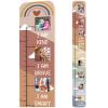 Solid Wood Inspirational Growth Chart for Kids with Photo Windows, Motivational Height Chart for Kids, Foldable Kids Height Wall Chart Milestone Marker, Positive Birthday Gift for Girls Room Decor view 1