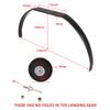 NOBRIM Carbon Fiber 300#70E Landing Gear Wheel Kit DIY Parts for RC Airplane Jet 1 Set view 2