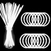 NUDALA 200 Pcs White Glow Sticks Bracelet Necklaces Bulk Glow in The Dark Party Supplies 8 Light Stick Pack with Connectors for Christmas Easter 4th of July Party Favors view 1